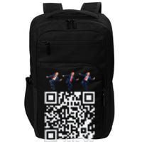 Funny Qr Scan Me President Qr Trump Dancing Hat Christmas Impact Tech Backpack