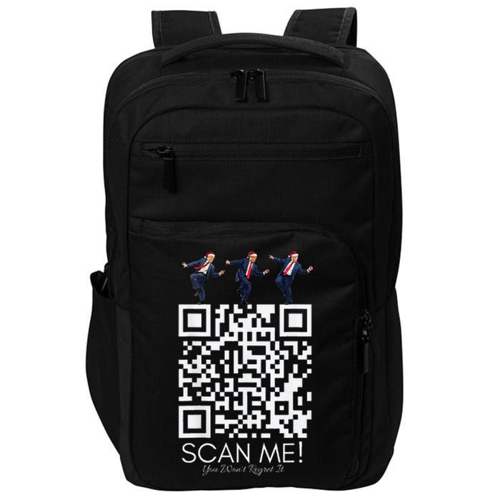 Funny Qr Scan Me President Qr Trump Dancing Hat Christmas Impact Tech Backpack