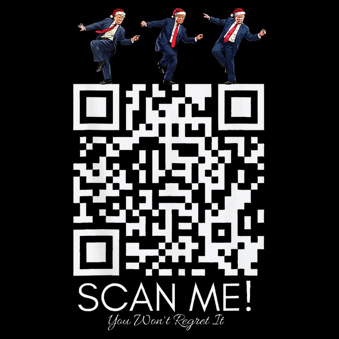 Funny Qr Scan Me President Qr Trump Dancing Hat Christmas Button