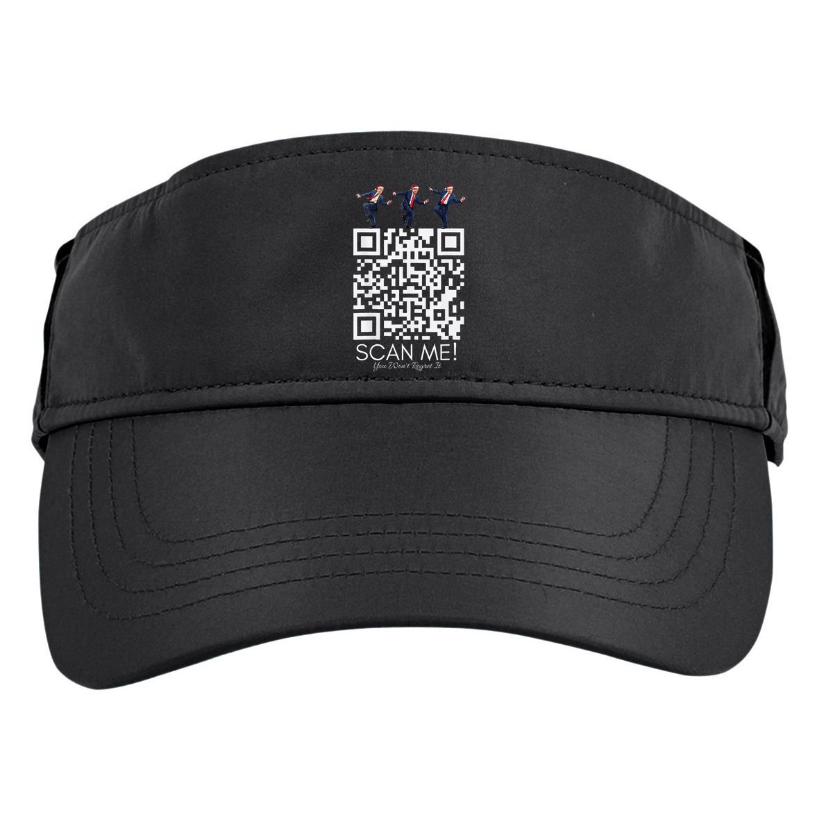 Funny Qr Scan Me President Qr Trump Dancing Hat Christmas Adult Drive Performance Visor