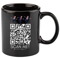 Funny Qr Scan Me President Qr Trump Dancing Hat Christmas 11oz C Handle Ceramic Mug