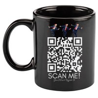 Funny Qr Scan Me President Qr Trump Dancing Hat Christmas 11oz C Handle Ceramic Mug