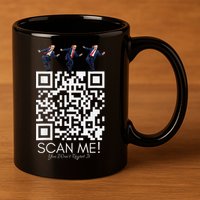 Funny Qr Scan Me President Qr Trump Dancing Hat Christmas 11oz C Handle Ceramic Mug