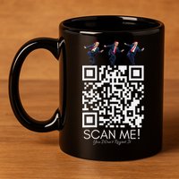 Funny Qr Scan Me President Qr Trump Dancing Hat Christmas 11oz C Handle Ceramic Mug