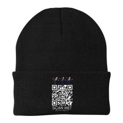 Funny Qr Scan Me President Qr Trump Dancing Hat Christmas Beanie