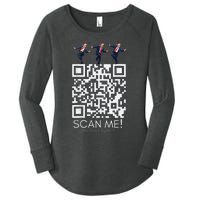 Funny Qr Scan Me President Qr Trump Dancing Hat Christmas Women's Perfect Tri Tunic Long Sleeve Shirt