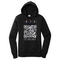 Funny Qr Scan Me President Qr Trump Dancing Hat Christmas Women's Pullover Hoodie