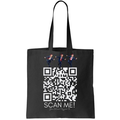 Funny Qr Scan Me President Qr Trump Dancing Hat Christmas Tote Bag