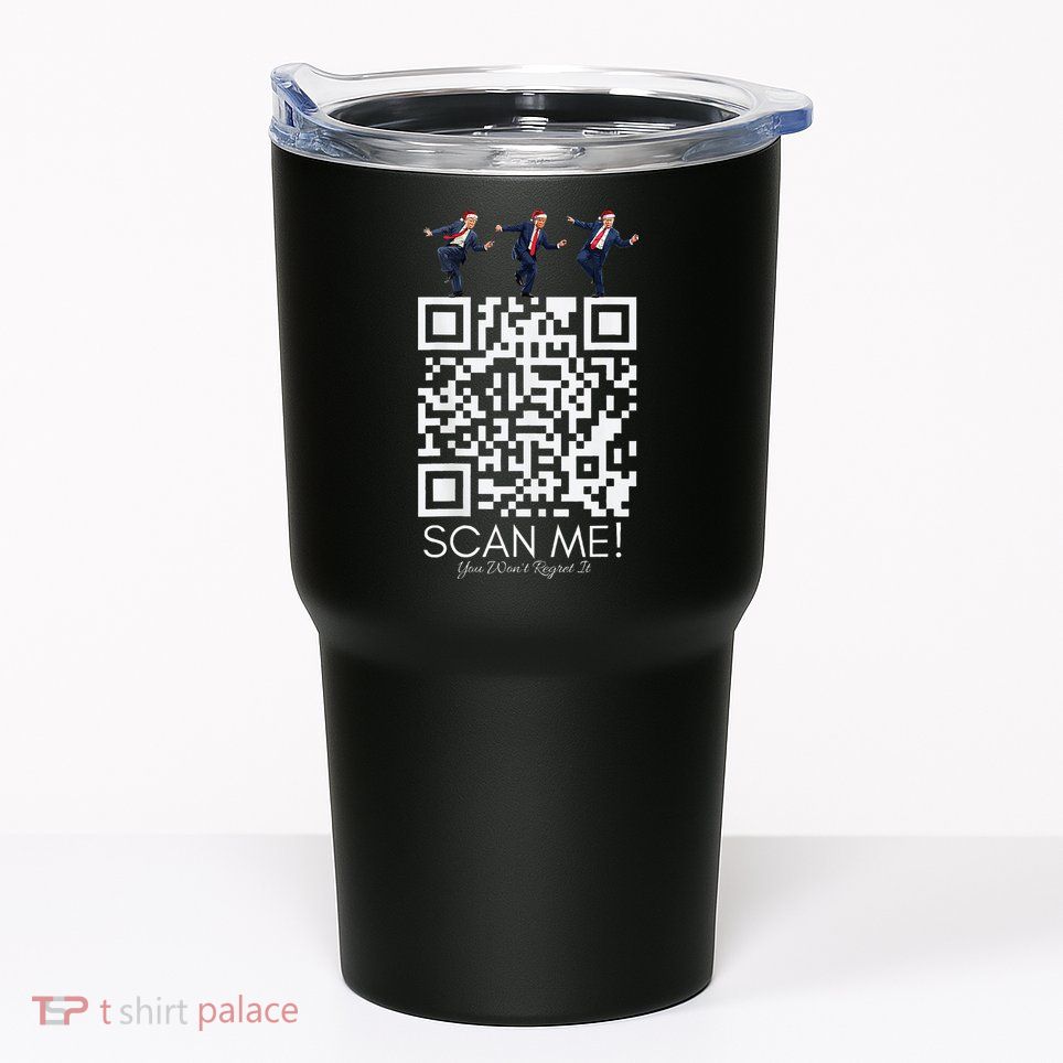 Funny Qr Scan Me President Qr Trump Dancing Hat Christmas Tumbler