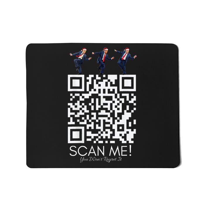 Funny Qr Scan Me President Qr Trump Dancing Hat Christmas Mousepad