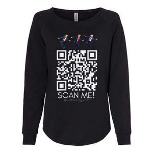 Funny Qr Scan Me President Qr Trump Dancing Hat Christmas Womens California Wash Sweatshirt