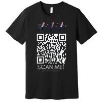 Funny Qr Scan Me President Qr Trump Dancing Hat Christmas Premium T-Shirt