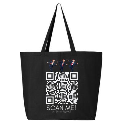 Funny Qr Scan Me President Qr Trump Dancing Hat Christmas 25L Jumbo Tote