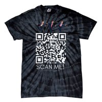 Funny Qr Scan Me President Qr Trump Dancing Hat Christmas Tie-Dye T-Shirt