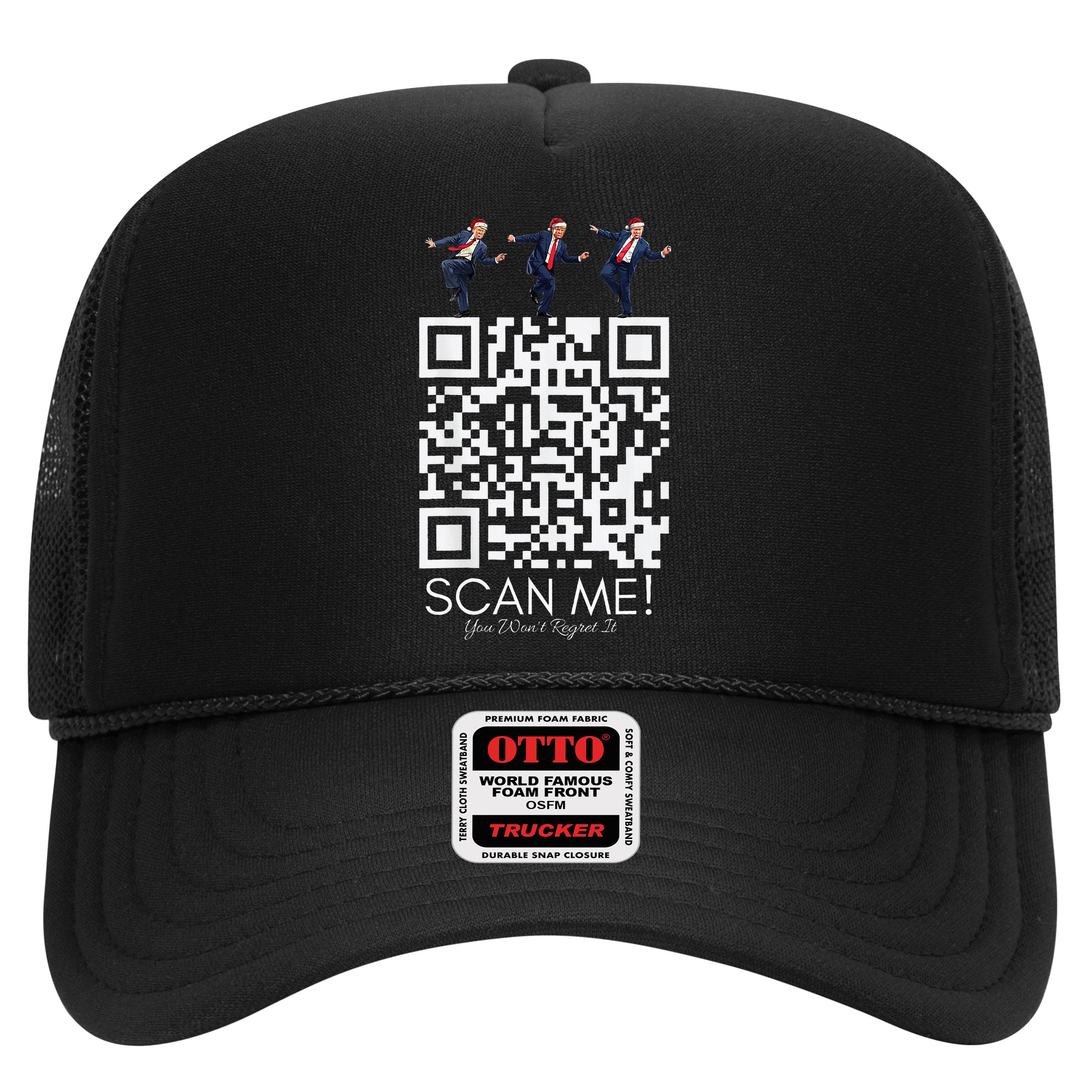 Funny Qr Scan Me President Qr Trump Dancing Hat Christmas Hat