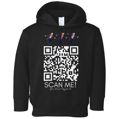 Funny Qr Scan Me President Qr Trump Dancing Hat Christmas Toddler Hoodie