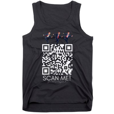 Funny Qr Scan Me President Qr Trump Dancing Hat Christmas Tank Top