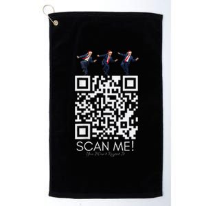 Funny Qr Scan Me President Qr Trump Dancing Hat Christmas Platinum Collection Golf Towel