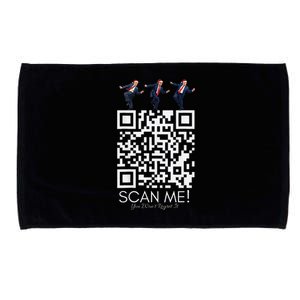 Funny Qr Scan Me President Qr Trump Dancing Hat Christmas Microfiber Hand Towel