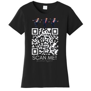 Funny Qr Scan Me President Qr Trump Dancing Hat Christmas Women's T-Shirt