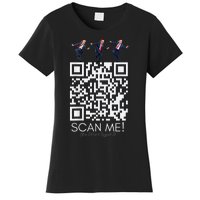 Funny Qr Scan Me President Qr Trump Dancing Hat Christmas Women's T-Shirt