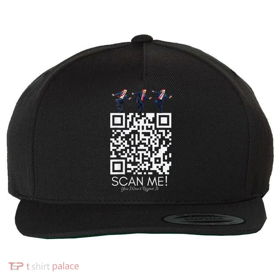 Funny Qr Scan Me President Qr Trump Dancing Hat Christmas Wool Snapback Cap