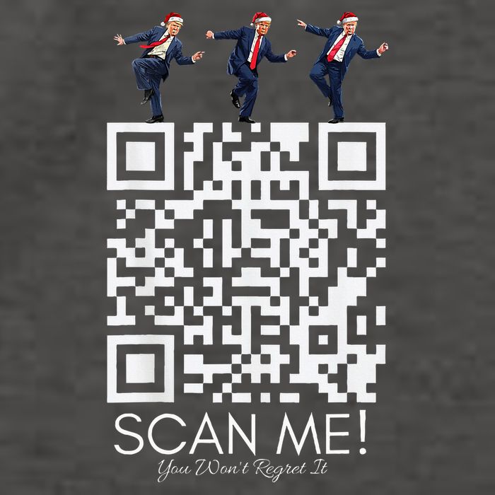 Funny Qr Scan Me President Qr Trump Dancing Hat Christmas Vector Backpack