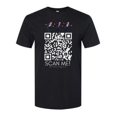 Funny Qr Scan Me President Qr Trump Dancing Hat Christmas Softstyle CVC T-Shirt