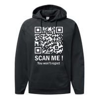 Funny Qr Scan Me President Trump 4547 Trump Dancing Code Performance Fleece Hoodie