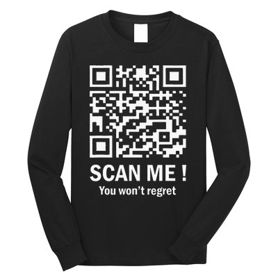 Funny Qr Scan Me President Trump 4547 Trump Dancing Code Long Sleeve Shirt