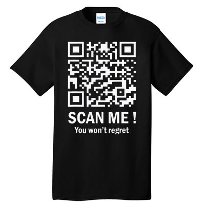 Funny Qr Scan Me President Trump 4547 Trump Dancing Code Tall T-Shirt