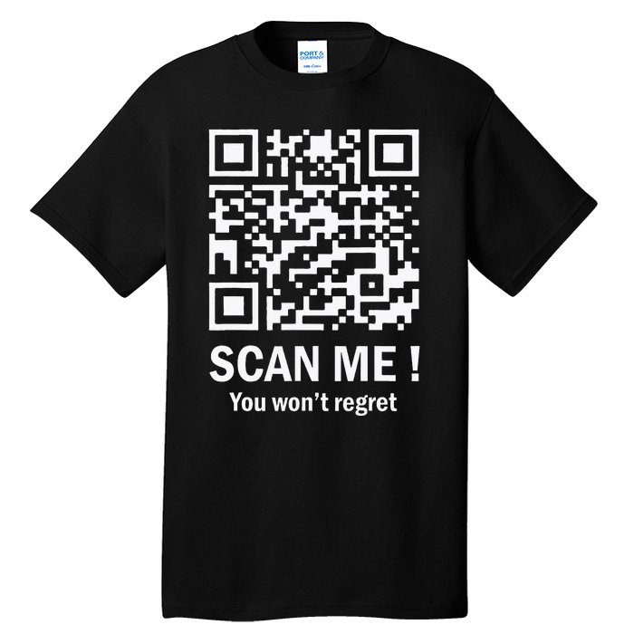 Funny Qr Scan Me President Trump 4547 Trump Dancing Code Tall T-Shirt