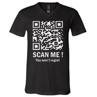 Funny Qr Scan Me President Trump 4547 Trump Dancing Code V-Neck T-Shirt