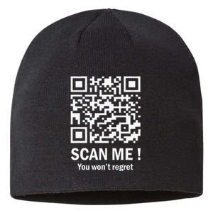 Funny Qr Scan Me President Trump 4547 Trump Dancing Code Sustainable Beanie