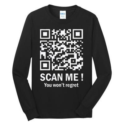 Funny Qr Scan Me President Trump 4547 Trump Dancing Code Tall Long Sleeve T-Shirt