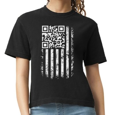 Funny Qr Scan Me President Trump 4547 Trump Dancing Code Comfort Colors Boxy T-Shirt