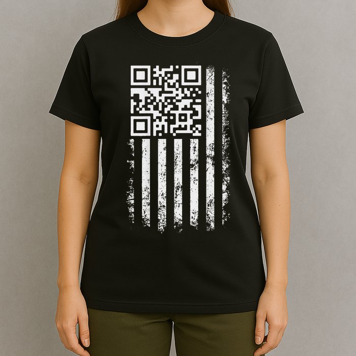 Funny Qr Scan Me President Trump 4547 Trump Dancing Code T-Shirt