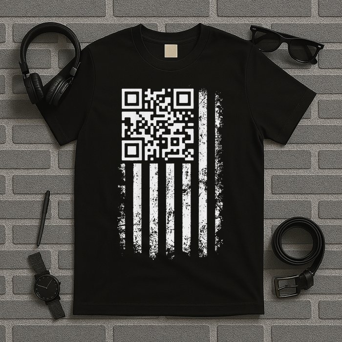Funny Qr Scan Me President Trump 4547 Trump Dancing Code T-Shirt