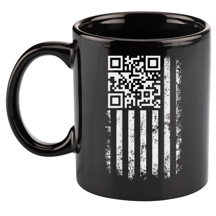 Funny Qr Scan Me President Trump 4547 Trump Dancing Code 11oz C Handle Ceramic Mug