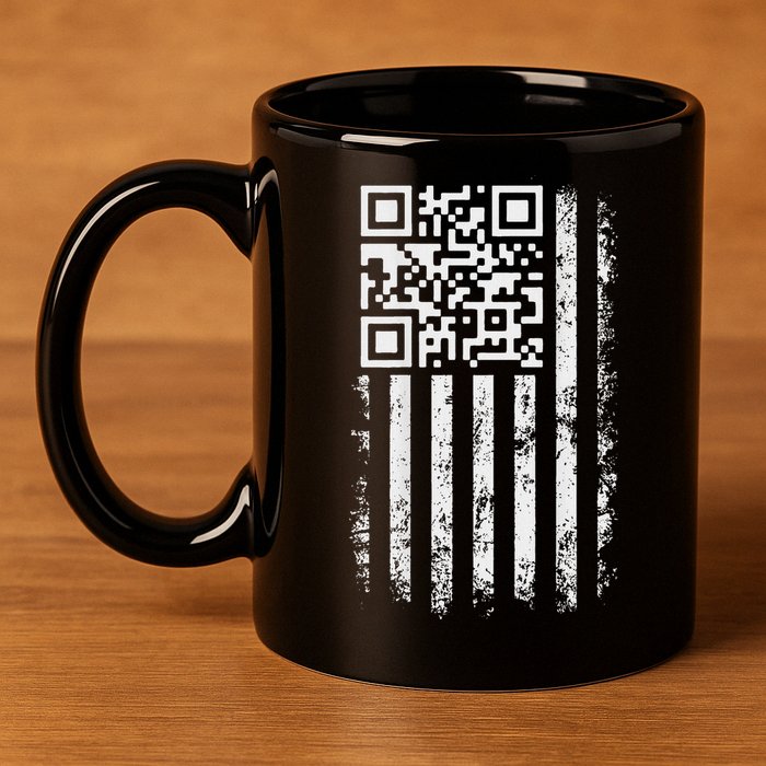 Funny Qr Scan Me President Trump 4547 Trump Dancing Code 11oz C Handle Ceramic Mug
