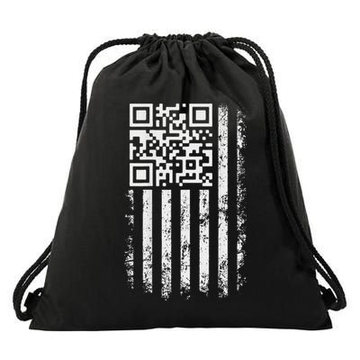 Funny Qr Scan Me President Trump 4547 Trump Dancing Code Drawstring Bag