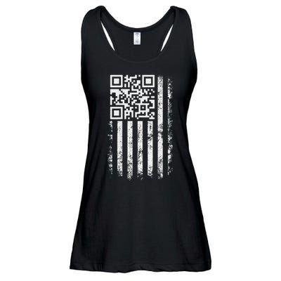 Funny Qr Scan Me President Trump 4547 Trump Dancing Code Ladies Essential Flowy Tank