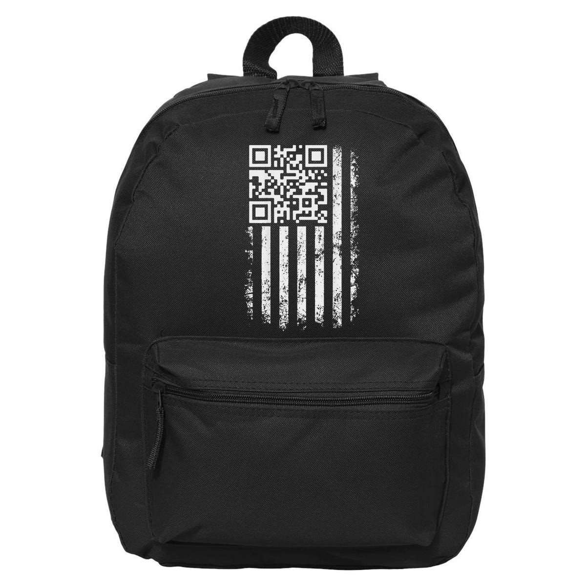 Funny Qr Scan Me President Trump 4547 Trump Dancing Code 16 in Basic Backpack