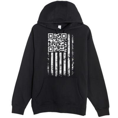 Funny Qr Scan Me President Trump 4547 Trump Dancing Code Premium Pullover Hoodie