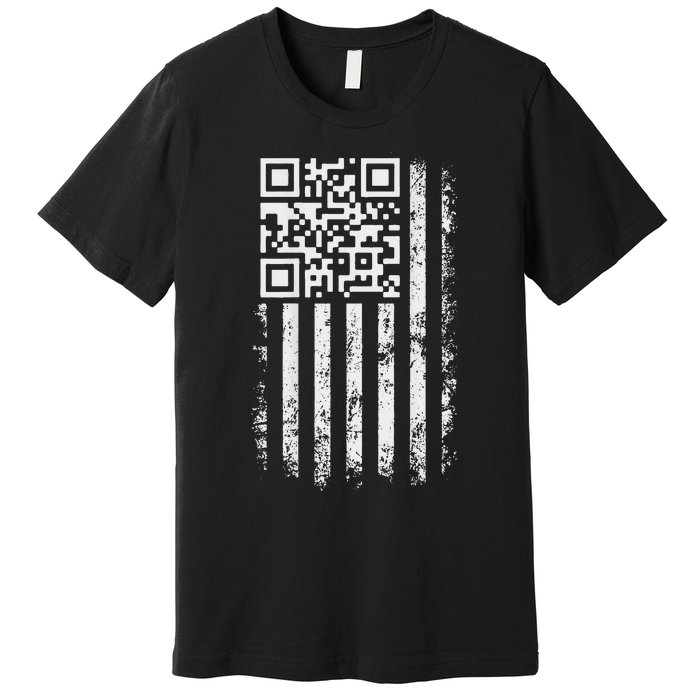 Funny Qr Scan Me President Trump 4547 Trump Dancing Code Premium T-Shirt