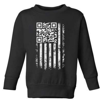 Funny Qr Scan Me President Trump 4547 Trump Dancing Code Toddler Sweatshirt
