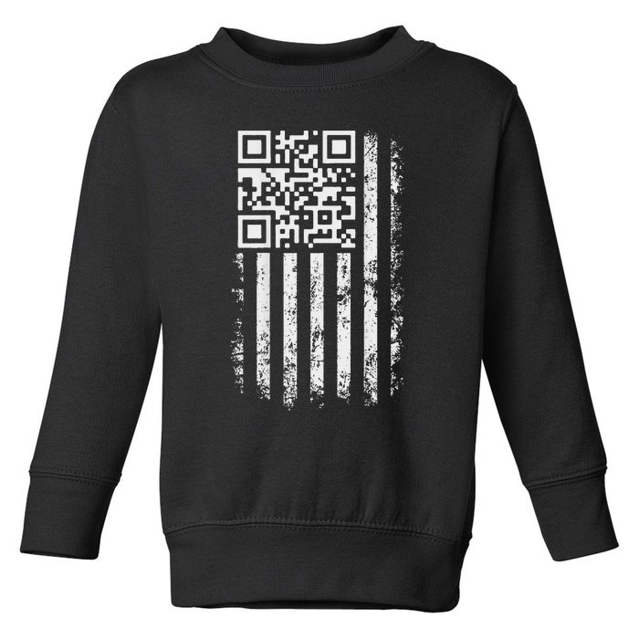 Funny Qr Scan Me President Trump 4547 Trump Dancing Code Toddler Sweatshirt