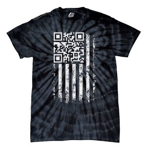 Funny Qr Scan Me President Trump 4547 Trump Dancing Code Tie-Dye T-Shirt