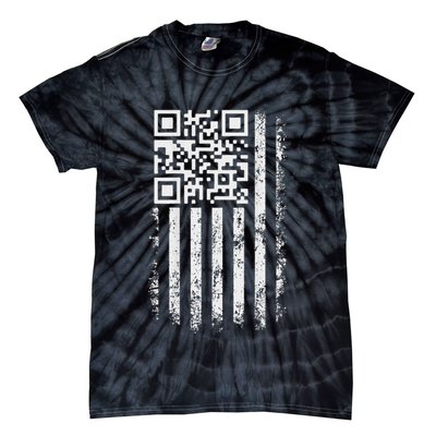 Funny Qr Scan Me President Trump 4547 Trump Dancing Code Tie-Dye T-Shirt