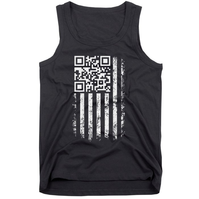 Funny Qr Scan Me President Trump 4547 Trump Dancing Code Tank Top